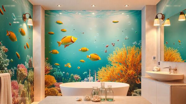 10 idées créatives pour des panneaux muraux dans votre salle de bain